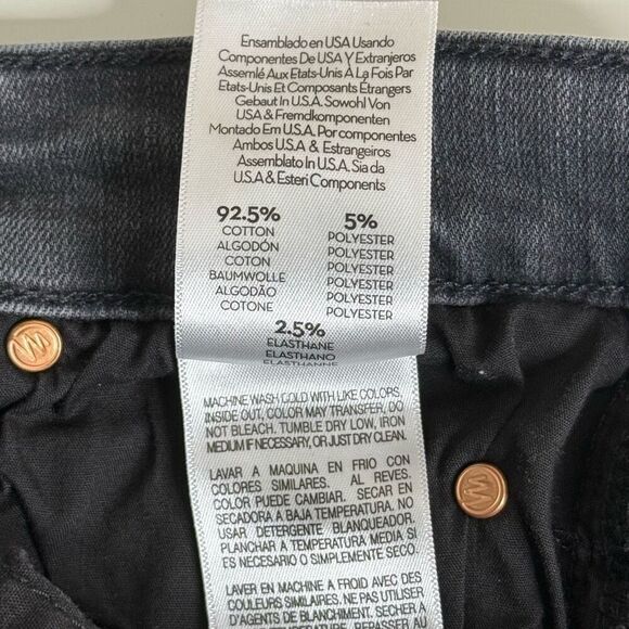 Mother Jeans Black The Mid Rise Dazzler Ankle Step Fray Lighting Up Lanterns - W - Picture 10 of 12